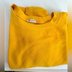 Entireworld. Yellow Crew Neck Sweatshirt (L)